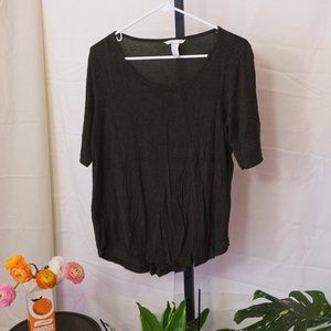 H&M Basics Black Top - Scoop Neck